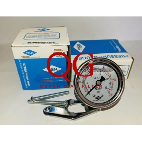 ĐỒNG HỒ ÁP SUẤT BÁO NHỚT ( Loại nằm, có dầu ) 