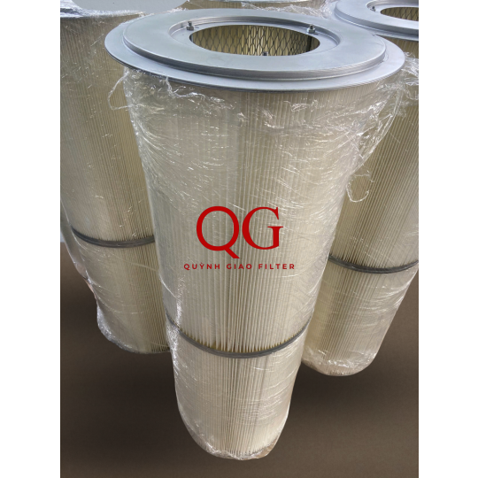 Lõi lọc bụi có vành mâm, gắn 3 ti chất liệu Polyester